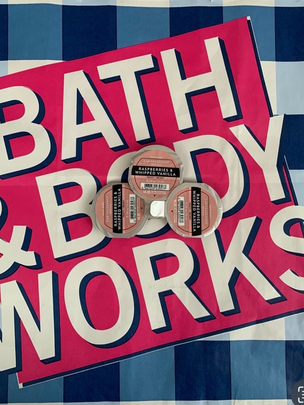 NWT Bath & Body Works Raspberries & Whipped Vanilla Car Fragrance Refills